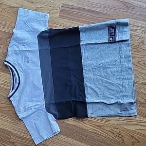 Nike Air colorblock shirt black white gray size Youth Large L like new